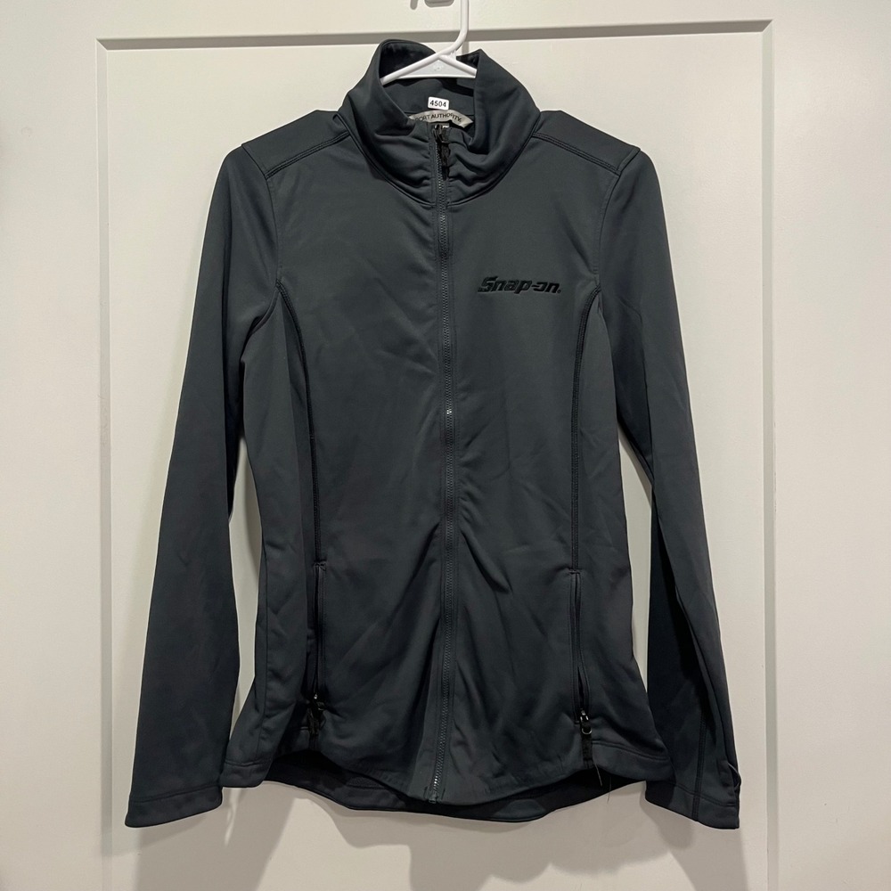 Port Authority Snap-on Womens Small Gray Full Zip Softshell Fleece Lined Jacket